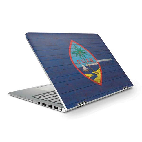 Guam Flag Dark Wood HP Spectre Skin